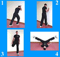 Gráfico de ejercicio Estiramiento con pared